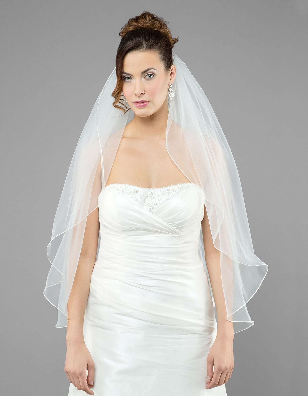 Bridal Classics Corded and Ribbon edged Veils V-690